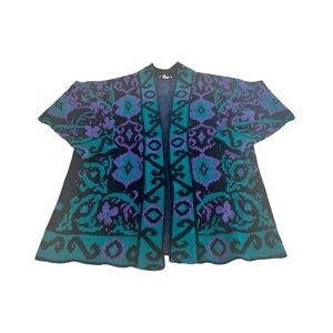 Vintage Carriage Court USA‎ Made Oversized Open Front Cardigan Size Medium